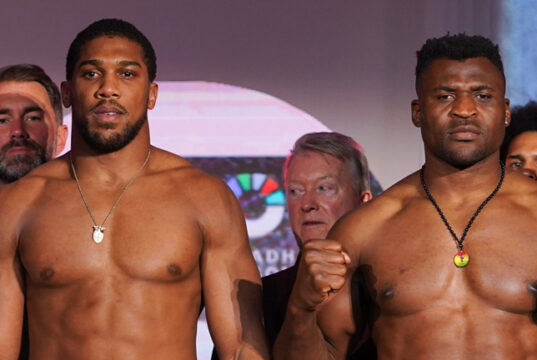 Anthony Joshua clashes with Francis Ngannou in Saudi Arabia on Friday Photo Credit: Stephen Dunkley/Queensberry Promotions