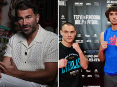 Eddie Hearn has predicted that Tim Tszyu vs Sebastian Fundora will "flop" on Amazon pay-per-view on Saturday Photo Credit: Melina Pizano/Matchroom/Esther Lin/Premier Boxing Champions