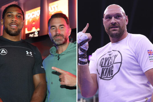 Eddie Hearn says Tyson Fury should fight Anthony Joshua Photo Credit: Mark Robinson/Matchroom Boxing/Mikey Williams/Top Rank via Getty Images