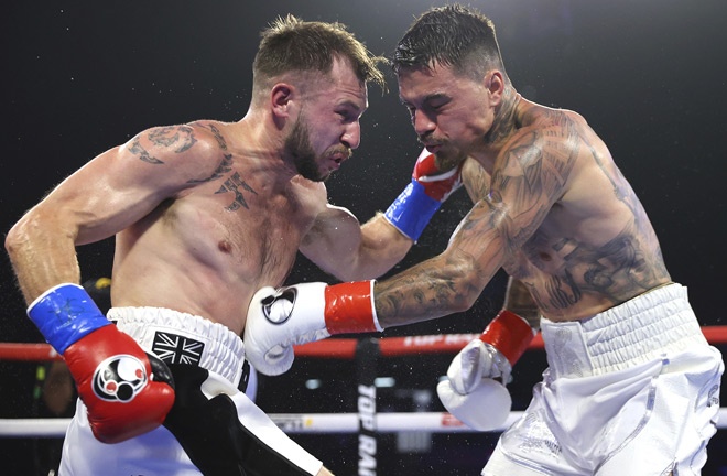 Hughes was deemed unfortunate to fall short against Kambosos Jr Photo Credit: Mikey Williams/Top Rank