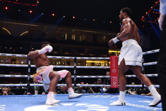 Joshua proved to be far too much for Ngannou in Riyadh. (Photo Credit: Mark Robinson, Matchroom)