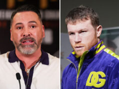 Oscar De La Hoya has opened up on the disagreements he had before making Canelo Alvarez vs Jaime Munguia Photo Credit: Golden Boy / Cris Esqueda/Esther Lin/SHOWTIME