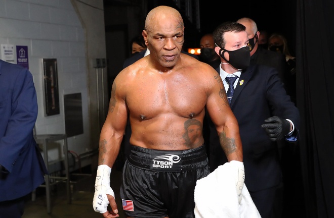 Tyson is a shadow of the man who terrorised the heavyweight division in the late 1980s (Photo Credit: Joe Scarnici/Getty Images for Triller)