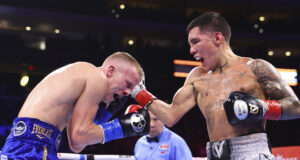 Oscar Valdez stopped Liam Wilson in the seventh round in Arizona on Friday Photo Credit: Mikey Williams/Top Rank