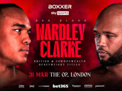 Fabio Wardley defends his British and Commonwealth heavyweight titles against Frazer Clarke at the O2 Arena on Sunday Photo Credit: BOXXER