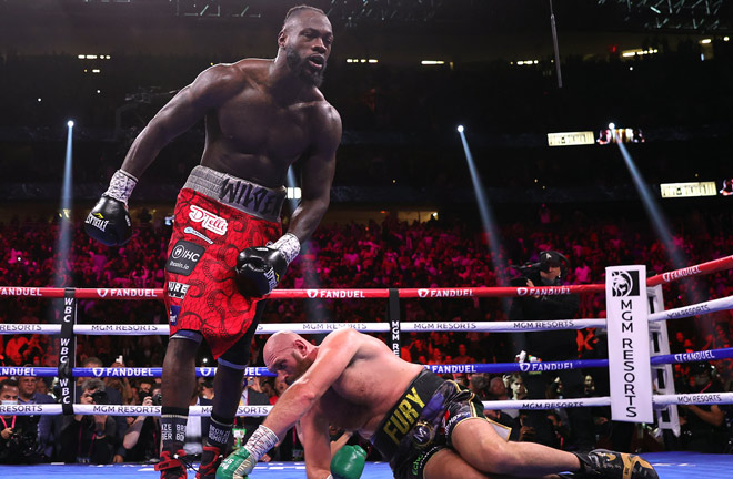 Wilder dropped Fury four times in three fights Photo Credit: Mikey Williams/Top Rank Inc via Getty Images