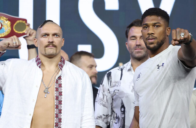 Anthony Joshua says he would be up for fighting Oleksandr Usyk for a third time Photo Credit: Mark Robinson/Matchroom Boxing