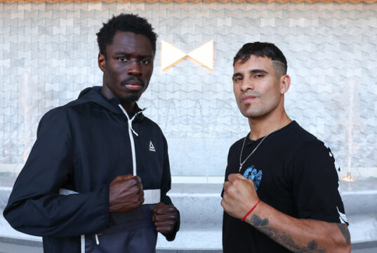 Richardson Hitchins faces Gustavo Lemos in an IBF super lightweight title final eliminator in Las Vegas on Saturday night Photo Credit: Ed Mulholland/Matchroom