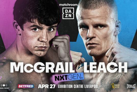 Peter McGrail meets Marc Leach in Liverpool this Saturday, live on DAZN Photo Credit: Matchroom Boxing