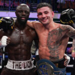 Noakes and Mendy embrace after their fight Photo Credit: Stephen Dunkley/Queensberry Promotions