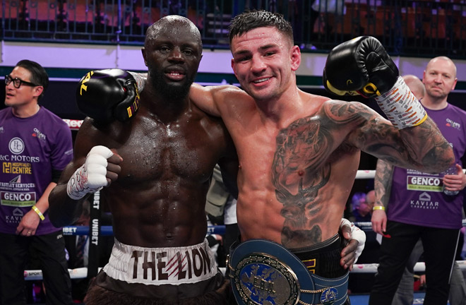 Noakes and Mendy embrace after their fight Photo Credit: Stephen Dunkley/Queensberry Promotions