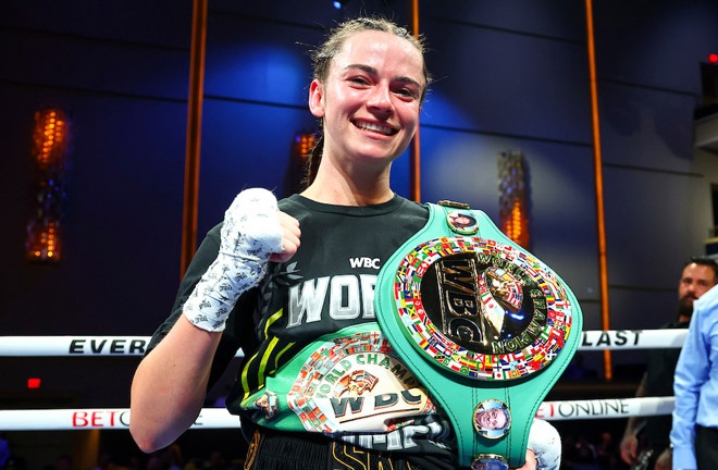 Nicolson secured the WBC featherweight world title Photo Credit: Ed Mulholland/Matchroom