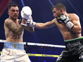 After losing his unified crown nearly four years ago, Vasiliy "Loma" Lomachenko is once again a world champion via a round 11 stoppage win over George Kambosos Jr in Perth, Australia. Photo Credit: Mikey Williams/Top Rank