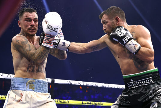 After losing his unified crown nearly four years ago, Vasiliy "Loma" Lomachenko is once again a world champion via a round 11 stoppage win over George Kambosos Jr in Perth, Australia. Photo Credit: Mikey Williams/Top Rank