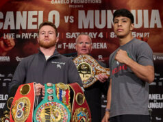 Canelo Alvarez defends his undisputed super middleweight crown against Jaime Munguia in Las Vegas on Saturday Photo Credit: Esther Lin/Premier Boxing Champions