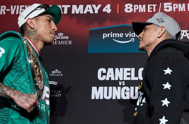 Barrios and Maidana face-to-face ahead of their welterweight showdown Photo Credit: Esther Lin/Premier Boxing Champions