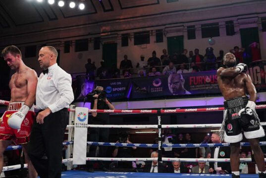 Bentley obliterated Dignum at York Hall (Photo Credit: Stephen Dunkley, Queensberry)