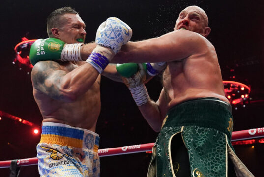 Oleksandr Usyk becomes undisputed heavyweight champion of the world with a split decision victory of Tyson Fury in Riyadh. Photo Credit: Queensberry Promotions