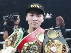 Naoya Inoue climbed off the canvas to knock out Luis Nery and retain his undisputed super bantamweight crown in Tokyo on Monday Photo Credit: Naoki Fukuda