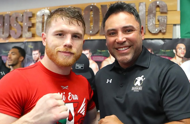 De La Hoya used to promote Canelo Photo Credit: Tom Hogan - Hogan Photos/Golden Boy Promotions