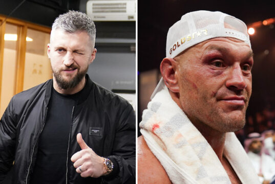 Carl Froch has called for Oleksandr Usyk vs Tyson Fury 2 to be staged at Wembley Stadium rather than in Saudi Arabia Photo Credit: Dave Thompson/Matchroom Boxing/Stephen Dunkley/Queensberry Promotions