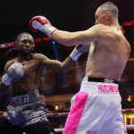 Hutchinson put in a career best performance against Richards (Photo Credit: Mark Robinson Matchroom Boxing)