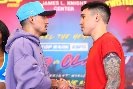 Claggett will look to upset Lopez this Saturday night (Photo Credit: Top Rank)