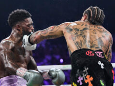 Gervonta Davis retained his WBA lightweight world title with a brutal eighth round knockout over Frank Martin in Las Vegas Photo Credit: Esther Lin/ Premier Boxing Champions