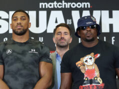 Dillian Whyte says Anthony Joshua could be in for a long night against Daniel Dubois on September 21 Photo Credit: Mark Robinson/Matchroom Boxing
