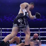 Johnny Fisher knocked out Alen Babic inside the opening minute of their fight at the Copper Box Arena on Saturday Photo Credit: Mark Robinson/Matchroom Boxing