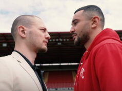 Chelli defends his Lord Lonsdale title against Simpson (Photo Credit: Sky Sports)