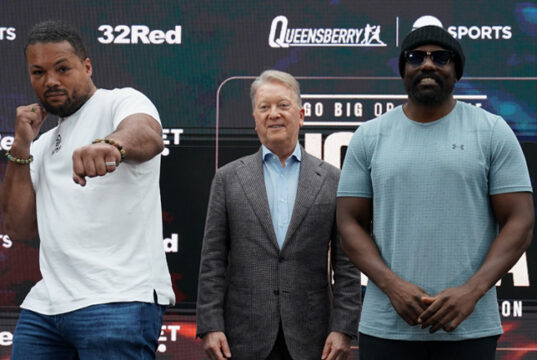 Joe Joyce faces Derek Chisora at the O2 Arena on Saturday, live on TNT Sports Photo Credit: Stephen Dunkley/Queensberry Promotions