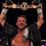 Brad Pauls celebrates after knocking out Nathan Heaney to become British middleweight champion in Birmingham Photo Credit: Stephen Dunkley/Queensberry Promotions