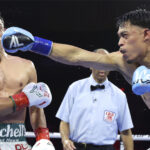 Leo became world champion in devastating fashion over Lopez (Photo Credit: Mikey Williams, Top Rank)