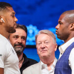 Joshua and Dubois face-to-face ahead of their clash on September 21 at Wembley Stadium Photo Credit: Mark Robinson/Matchroom Boxing