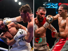 Caleb Plant says Canelo is more powerful than David Benavidez Photo Credit: Ryan Hafey / Premier Boxing Champions