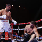 It all went very wrong for Makhmudov against Kabayel last December (Photo Credit: Mark Robinson Matchroom Boxing)