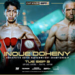 Naoya Inoue puts his undisputed super bantamweight titles on the line against TJ Doheny in Japan on Tuesday Photo Credit: Top Rank