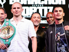 Serhii Bohachuk puts his WBC interim super welterweight title on the line against Vergil Ortiz Jr in Las Vegas on Saturday Photo Credit: Golden Boy/ Cris Esqueda