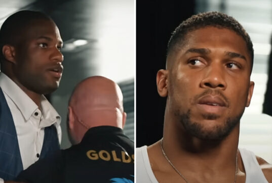 Anthony Joshua and Daniel Dubois clashed ahead of their world heavyweight title fight on September 21 at Wembley Stadium Photo Credit: DAZN