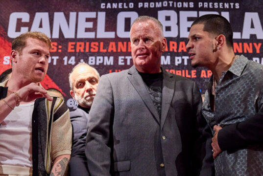 Edgar Berlanga has vowed to upset the odds and knockout Canelo Alvarez Photo Credit: Esther Lin/Premier Boxing Champions