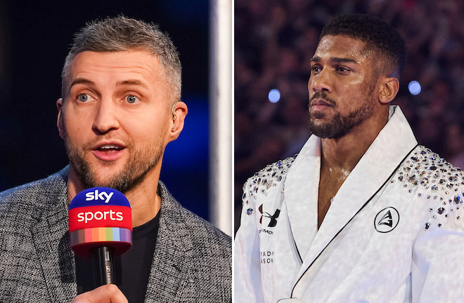 Fury alongside Eddie Hearn at ringside for Joshua vs Dubois Photo Credit: Mark Robinson Matchroom Boxing