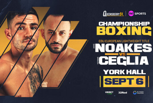 Noakes goes in a heavy favourite against Ceglia (Queensberry)