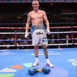 Warrington seemingly retired after defeat to Cacace (Photo Credit: Mark Robinson Matchroom Boxing)