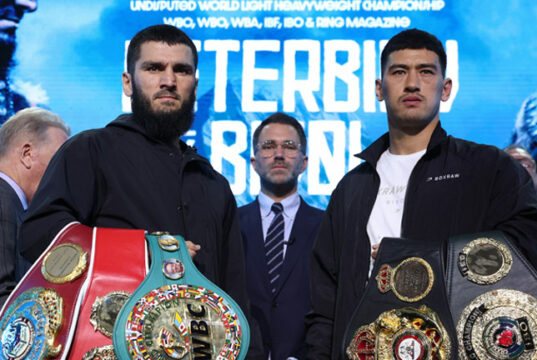 Artur Beterbiev faces Dmitry Bivol for the undisputed light heavyweight championship in Riyadh on Saturday Photo Credit: Mark Robinson Matchroom Boxing
