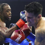 Keyshawn Davis stopped Gustavo Lemos in the second round in Norfolk on Friday Photo Credit: Mikey Williams/Top Rank