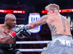 Jake Paul and Mike Tyson faced off last year Photo Credit: Esther Lin/Most Valuable Promotions