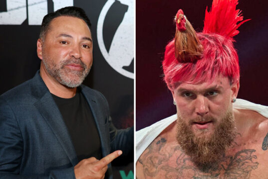 Oscar De La Hoya has questioned Jake Paul's chance against Chavez Jr Photo Credit: Golden Boy / Cris Esqueda/Esther Lin/Most Valuable Promotions