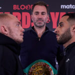 Edwards and Yafai face-to-face ahead of Saturday’s showdown Photo Credit: Mark Robinson Matchroom Boxing