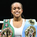 Natasha Jonas became the unified welterweight world champion with victory over Ivana Habazin in Liverpool on Saturday Photo Credit: Chris Dean/ Boxxer